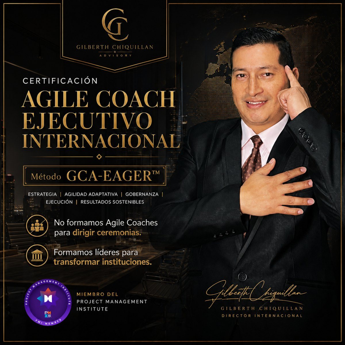 Certificación Agile Coach Ejecutivo Internacional GCA-EAGER™